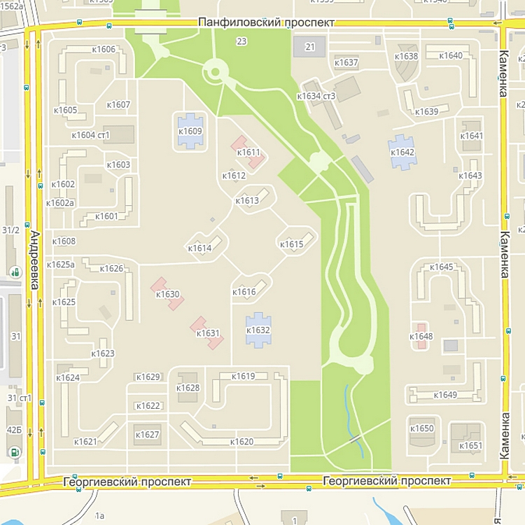 Зеленоград георгиевский проспект карта